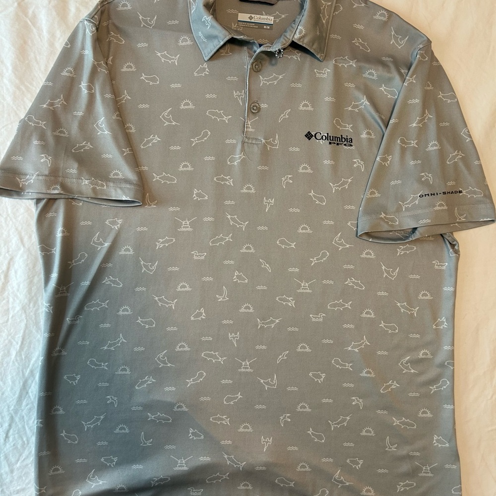 Columbia Light Gray Men's Polo Shirt